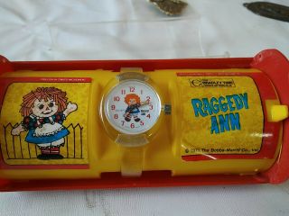Vintage Raggedy Ann Character Watch By Bradley Time,  1971