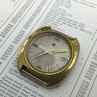 Vintage Men’s Roamer Searock Electronic 612 Date Wristwatch Watch Fixer Or Parts