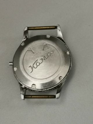 Vintage old watch Kama 1956s Rare USSR black dial Soviet Russian Rare. 3