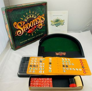 1994 Sharp Shooters Dice Board Game By Milton Bradley In Good Cond