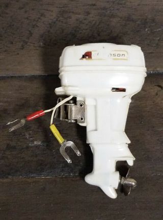 Vintage Johnson Outboard 40 Hp Battery Operated Toy Model Boat Motor/engine