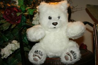 Tiger Electronics Luv Cubs 15 " White Plush Baby Polar Bear Fur Real Friends G3