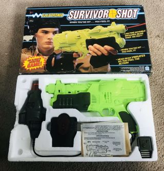 Barely Rare Vintage Hasbro Survivor Shot Laser Tag Gun Game 1987
