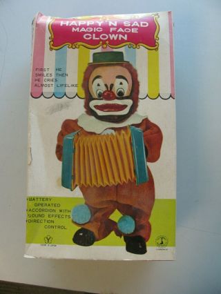 Vintage Happy N Sad Magic Face Clown By Frankonia Toy - Made In Japan By Yonezawa