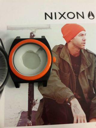 ♡nixon The Time Teller P Orange/black Just Case.