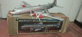 Yonezawa American Airlines Tin Battery Airplane Operated