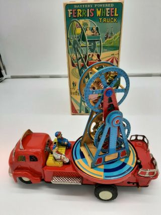 Vintage Nomura Double Ferris Wheel Truck Battery Operated With Box