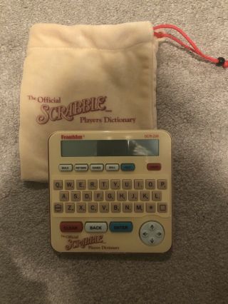 Franklin Scrabble Players Electronic Dictionary Scr - 226 W/carry Bag