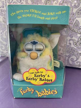 Vintage 1999 Furby Babies 70 - 940 Yellow Confetti Gray Eyes