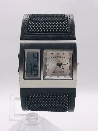 Unique Kenneth Cole Reaction Cuff Watch Digital And Analog,  Battery