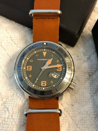 Morphic M74 Series Brown Dial 42mm On A One Piece Leather Nato Style Strap