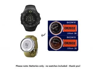 (2) Battery For Suunto Core/lumi Watch Cr2032