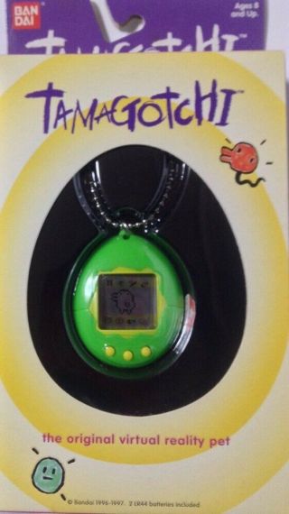 Bandai Tamagotchi Yellow And Green,  1996 - 1997 English