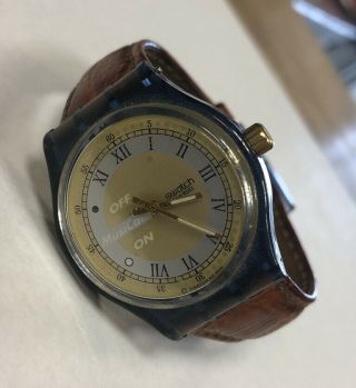 Vintage Swatch 411 Musicall Men’s Quartz Watch Running