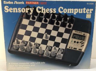 Radioshack Partner 1680x Sensory Electronic Chess Computer Game Lcd Screen