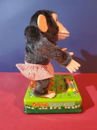 Battery Operated Dancing Merry Chimp Tin Toy box 3