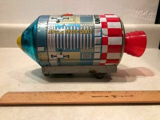 Alps Tin Apollo Space - Craft Toy 1968 Made In Japan