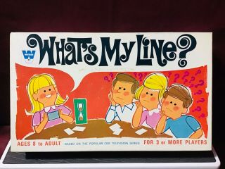Vintage Whats My Line Board Game 1969
