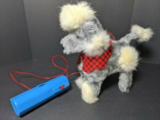 Vintage Battery Operated Remote Control Poodle Made In Japan