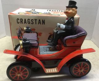 Vintage Cragstan Shaking Antique Car In The Box Battery Powered Mystery Action
