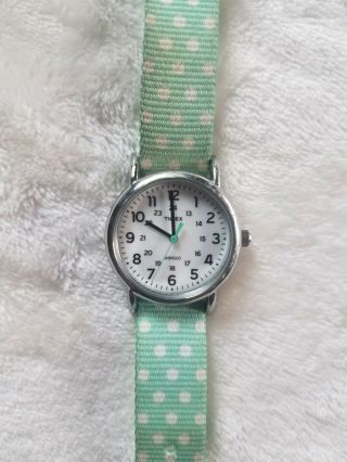 Timex Indiglo Tw2p65500 Silver Tone Womens Quartz Analog Military Time Watch