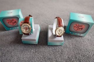 Vintage I Love Lucy Wristwatches In Plastic With Informational Booklets