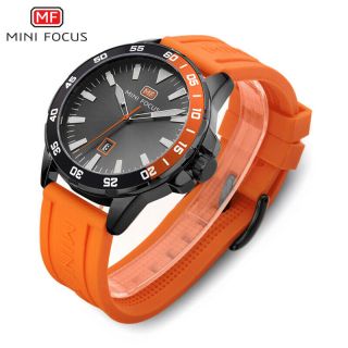 MINI FOCUS Mens Sports Watch Waterproof Silicone Watchband Calendar Quartz Watch 2
