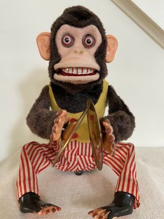 Vintage Ck Japan Jolly Chimp Monkey Playing Cymbals,  Does Not Work