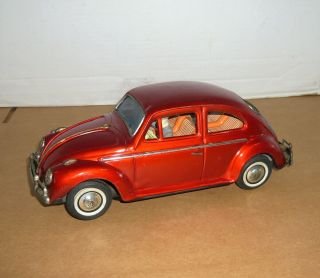 Vintage Japan Tin Battery Op.  Volkswagen Vw Beetle