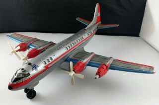 Vintage American Airlines Electra Ii Battery Operated Tin Litho Plane
