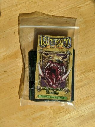 Fantasy Flight Games Runebound 2nd Ed Beasts And Bandits Challenge Card Exp.