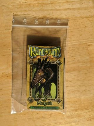 Fantasy Flight Games Runebound 2nd Ed Shadows Of Margath Challenge Card Exp.