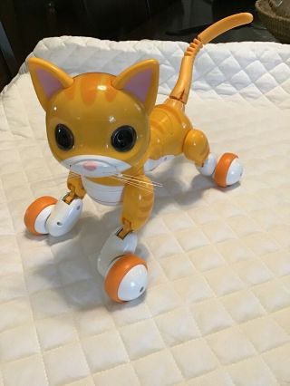 Orange Zoomer Kitty Robot Cat - Tail,  No Charger
