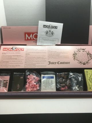 Juicy Couture Monopoly Board Game - Never Played