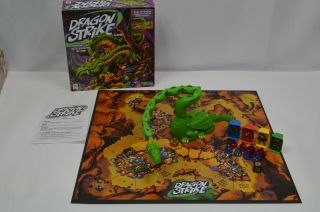 Milton Bradley Dragon Strike Board Game Motorized Dragon 2002 100 Complete