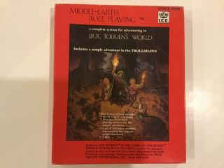Middle Earth Role Playing Game Box Set 1984 Rp 8100 Lord Of The Rings