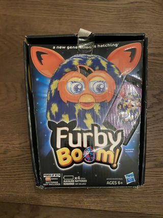2012 Hasbro Furby Boom Figure Lightning Bolts Blue And Yellow A6120/a4343 Box