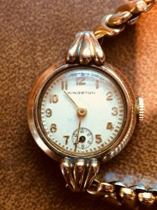 Vintage Mid - Century Kingston Swiss Ladies Mechanical Watch.   Vg.