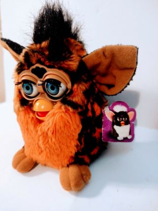 Tiger Electronics Interactive FURBY 1999 Leopard Print With Tags/Works 2