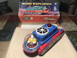Vintage Tin Battery Operated Moon Explorer 1960s Gakken Toys Japan