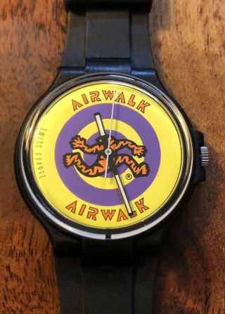 Airwalk Watch Running Tiger 429 Water Resistant Swiss Made Needs Battery