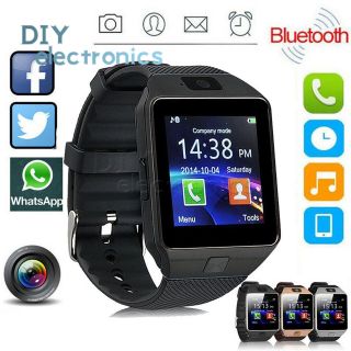 Dz09 Bluetooth Clever Wrist Watch Phone,  Camera Sim Card,  Android Ios L2kd