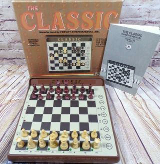 The Classic Fidelity International Electronic Chess Set Model Cc8 - 6079 -