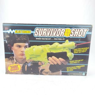 Rare Vtg Hasbro Electronic Survivor Shot Laser Tag Gun Game