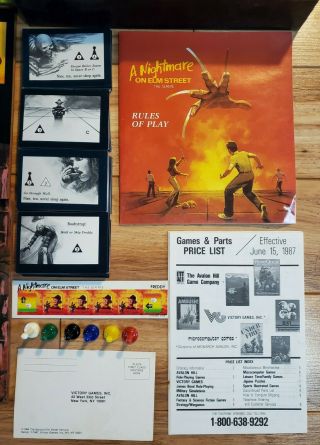COMPLETE 1987 A Nightmare On Elm Street Game Victory Games VINTAGE Halloween Fun 2