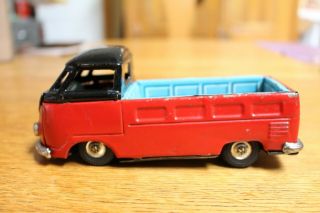 Vw Volkswagen Tin Friction Pickup Truck Toy Made In Japan