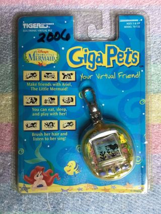 Giga Pets The Little Mermaid Virtual Friend Pet Deluxe Vintage Opened Package