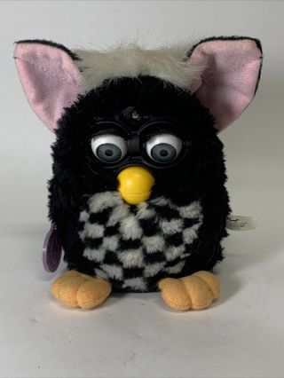 Furby Black White Checkered 1999 Special Racing Edition Of 72,  000