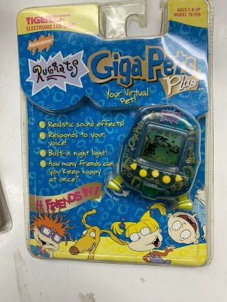 Rare Retro 199 Rugrats Giga Pets Tiger Electronics Lcd Game Virtual Nib