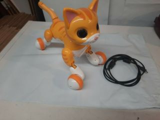 Zoomer Kitty Zooey Orange Striped Taby Interactive Robot Cat By Spin Master